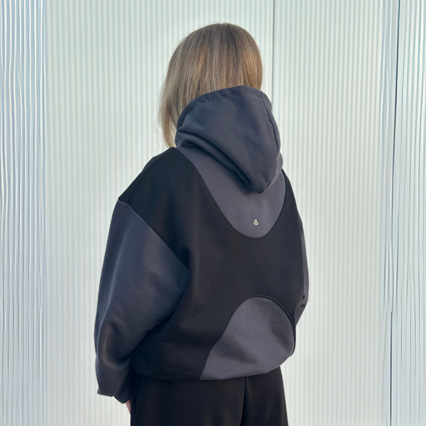 DOUBLE HOODIE GRAY