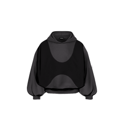 DOUBLE HOODIE GRAY - Dwukolorowa bluza typu oversize