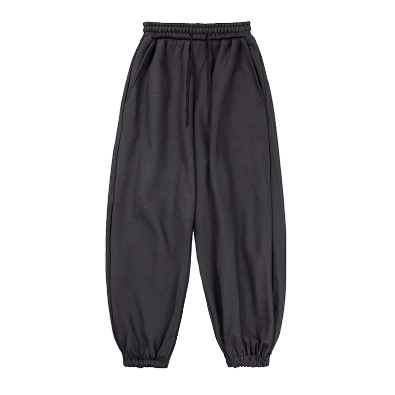 HEAVY SWEATPANTS GRAY - Szare dresy typu baggy