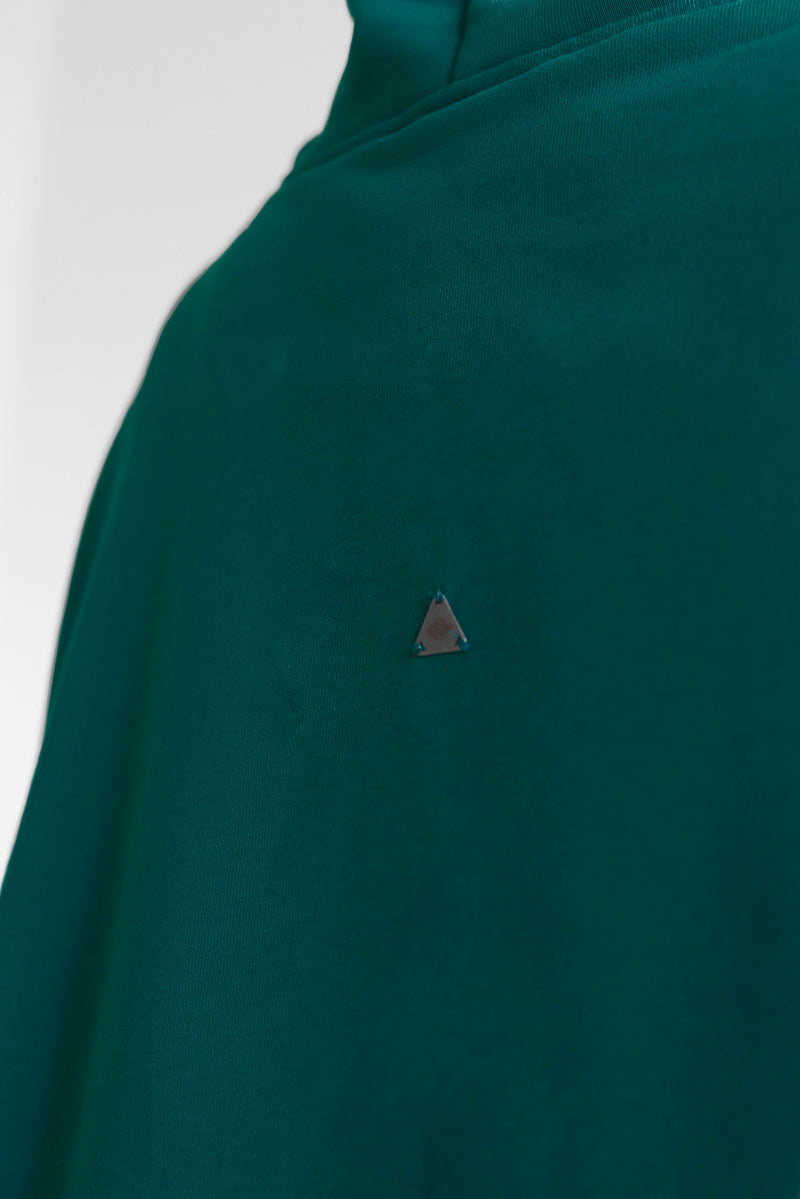 BASIC Hoodie Green - Zielona bluza typu oversize