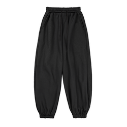 HEAVY SWEATPANTS BLACK - Dresy typu baggy