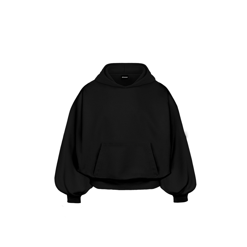 BASIC Hoodie Black - Czarna bluza typu oversize