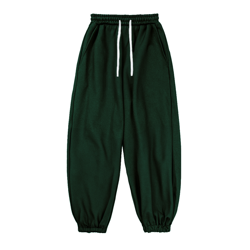 BASIC Sweatpants Green - Zielone dresy typu baggy