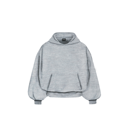 BASIC Hoodie Grey - Szara bluza typu oversize