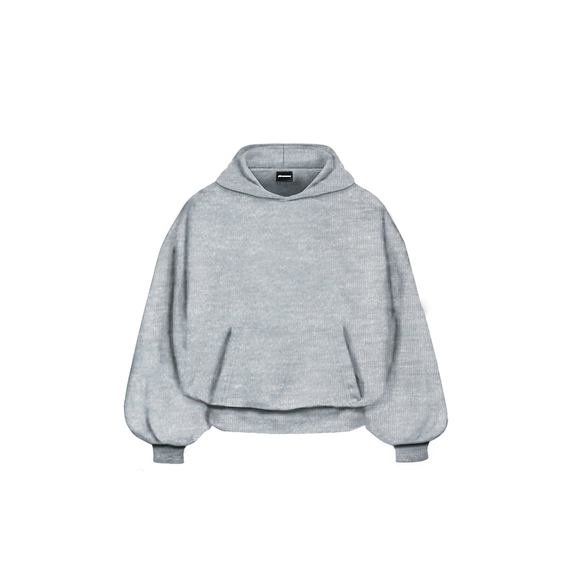 BASIC Hoodie Grey - Szara bluza typu oversize